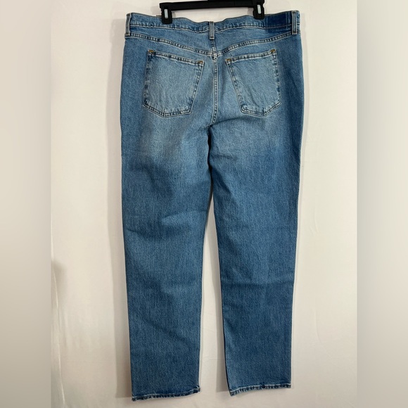 NWT Abercrombie & Fitch 34, 18 L Long 90s Straight Ultra High Rise Distressed - Picture 11 of 12